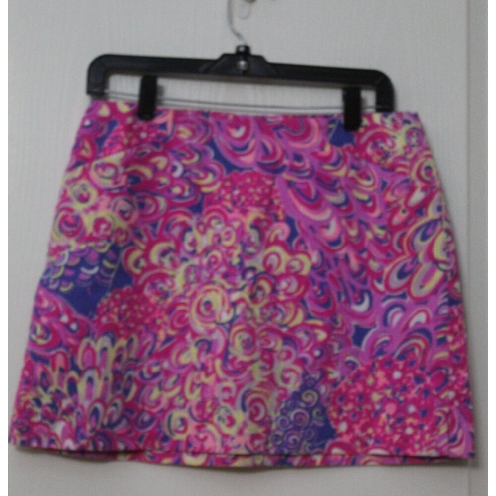 Lilly Pulitzer Size 4 Marigold Skirt/Skort Iris Popup Lillys Lagoon - FLAWED